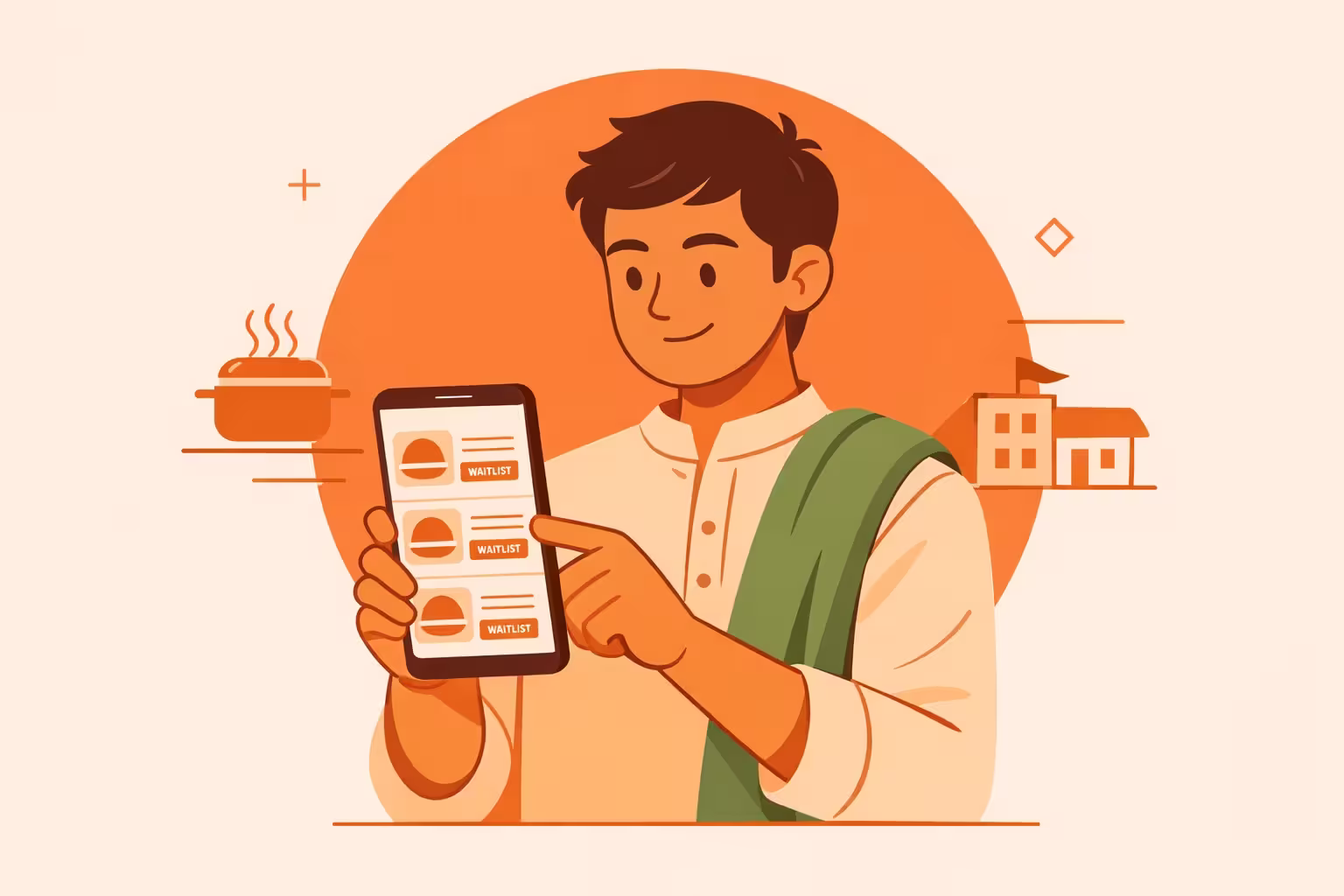 A thali meal showing what is available in today's menu